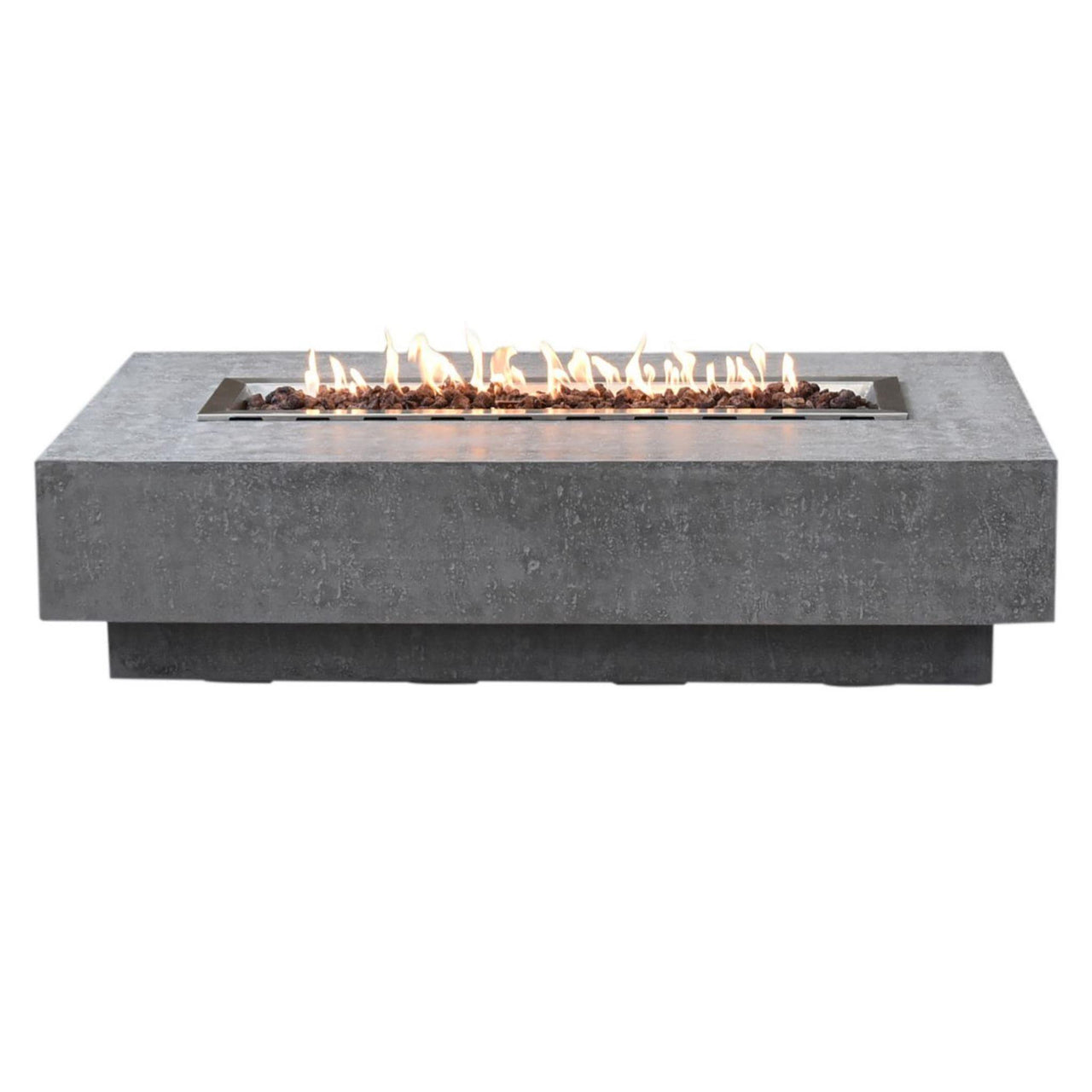 Elementi - Hampton Rectangle Concrete Fire Pit Table OFG139 - Fire Pit Stock