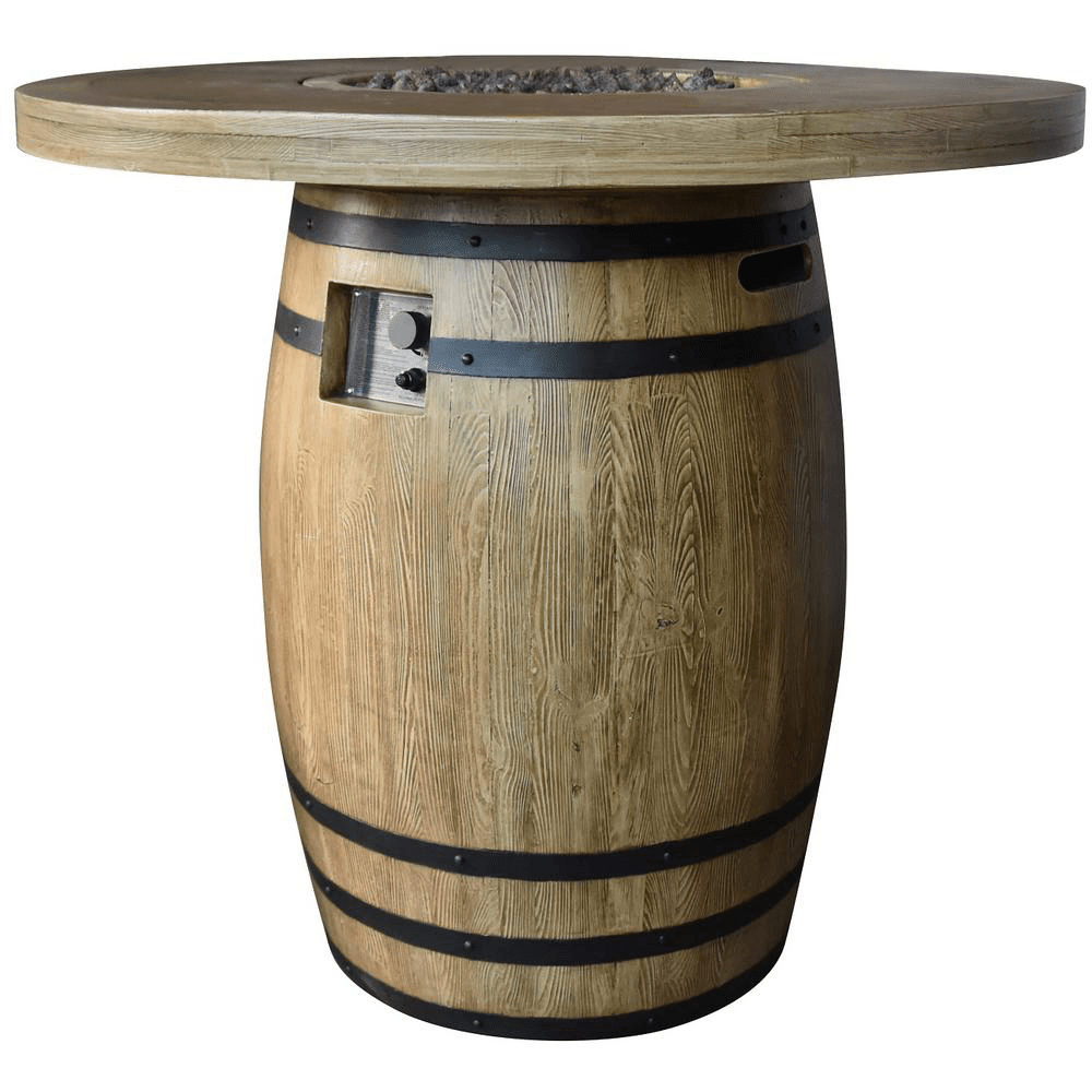 Elementi - Lafite Barrel Fire Pit Table in Liquid Propane OFG225 - Fire Pit Stock