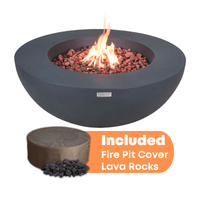Thumbnail for Elementi - Lunar Round Concrete Fire Pit Table OFG101 - Fire Pit Stock
