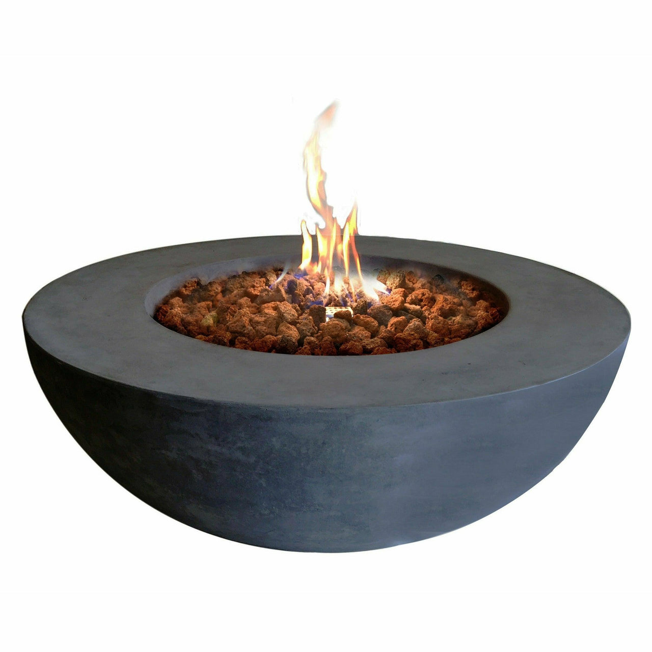 Elementi - Lunar Round Concrete Fire Pit Table OFG101 - Fire Pit Stock