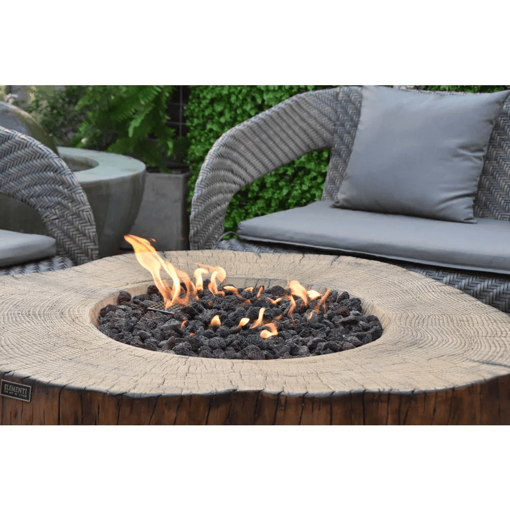 Elementi - Manchester Irregular Round Concrete Fire Pit Table OFG145 - Fire Pit Stock