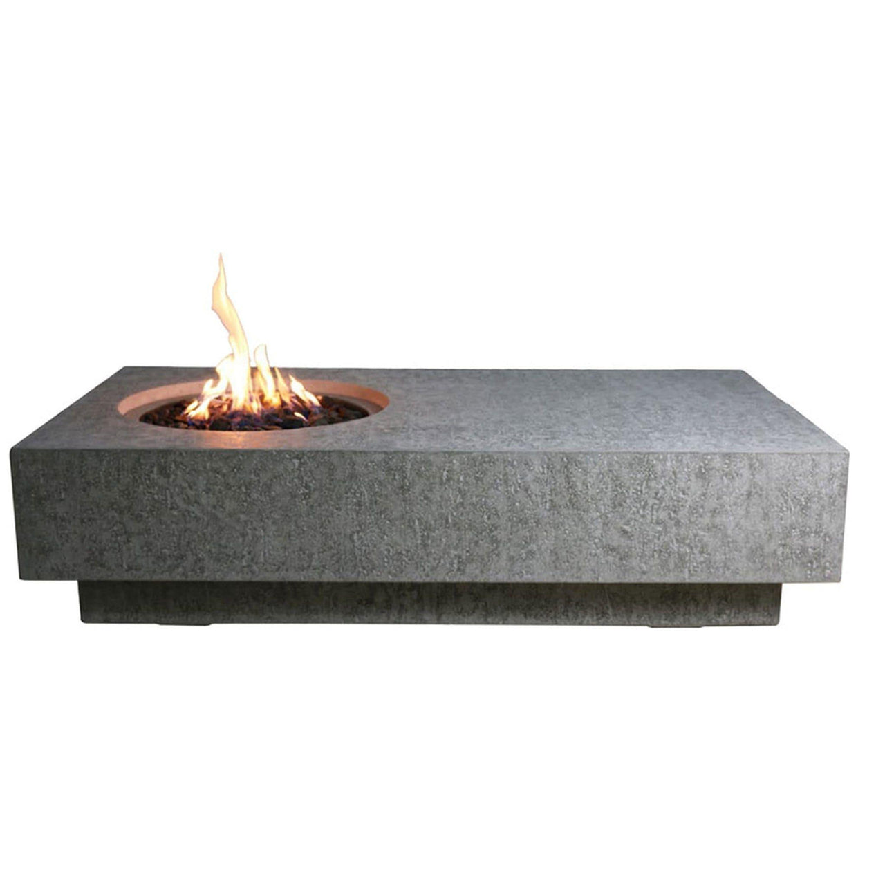 Elementi - Metropolis Rectangle Concrete Fire Pit Table OFG104 - Fire Pit Stock