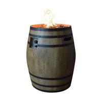 Thumbnail for Elementi - Napa Barrel Fire Pit Column, Hidden Propane Storage - OFG615-LP - Fire Pit Stock