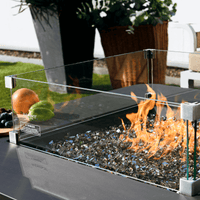 Thumbnail for Elementi Plus - Bergamo Square Concrete Fire Pit Table - OFG419DG - Fire Pit Stock