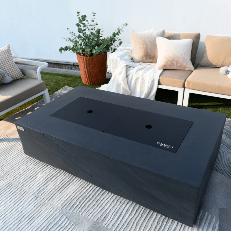 Elementi Plus - Cape Town Rectangular Concrete Fire Pit Table - OFG410SL - Fire Pit Stock