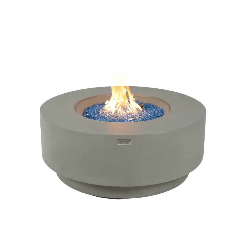 Elementi Plus - Colosseo Round Concrete Fire Pit Table - OFG414LG - Fire Pit Stock