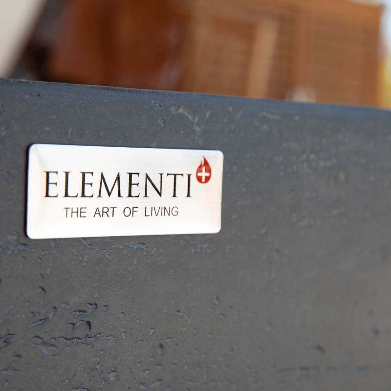 Elementi Plus - Positano Rectangular Concrete Fire Pit Table - OFG415DG - Fire Pit Stock