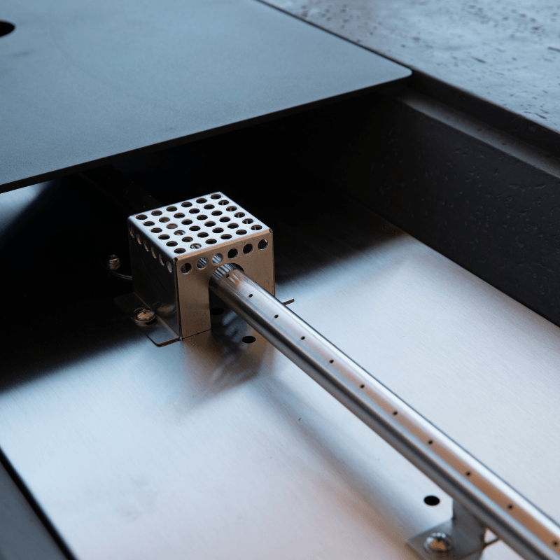 Elementi Plus - Positano Rectangular Concrete Fire Pit Table - OFG415DG - Fire Pit Stock