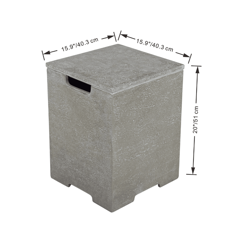 Elementi Plus - Square Concrete Tank Cover - Fire Pit Stock