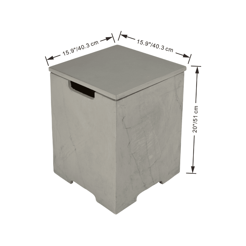Elementi Plus - Square Concrete Tank Cover - ONB403SG/SL/SY - Fire Pit Stock