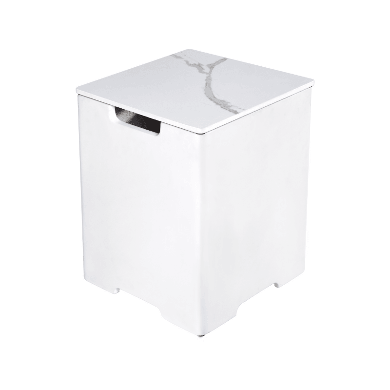 Elementi Plus - Square Marble Porcelain Tank Cover - ONB401BW - Fire Pit Stock