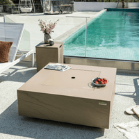 Thumbnail for Elementi Plus - Uluru Square Concrete Fire Pit Table - OFG411SY - Fire Pit Stock