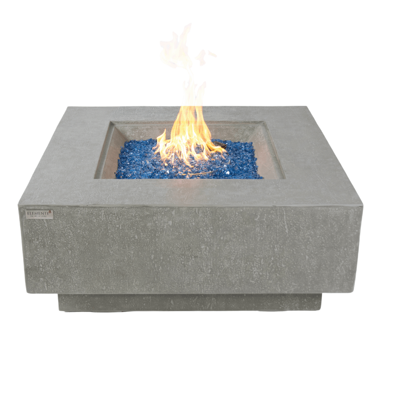 Elementi Plus - Victoria Square Concrete Fire Pit Table - OFG413LG - Fire Pit Stock