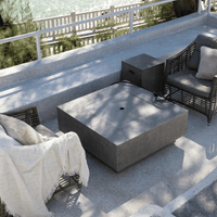 Thumbnail for Elementi Plus - Victoria Square Concrete Fire Pit Table - OFG413LG - Fire Pit Stock