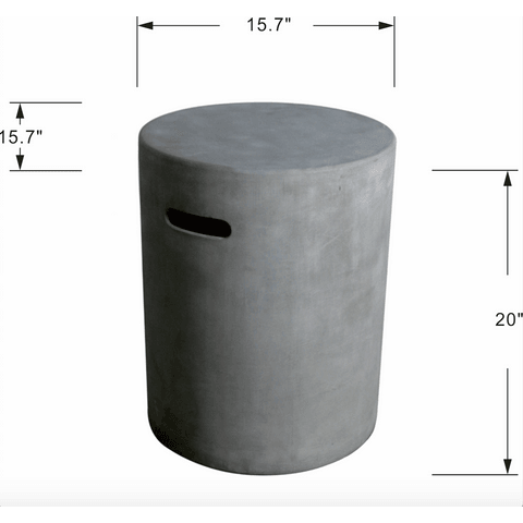 Elementi - Round Concrete Propane Tank Cover ONB01-102 - Fire Pit Stock