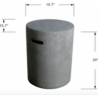 Thumbnail for Elementi - Round Concrete Propane Tank Cover ONB01-102 - Fire Pit Stock