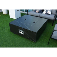 Thumbnail for Elementi - Sofia Marble Porcelain Square Fire Pit Table - OFP103BB - Fire Pit Stock