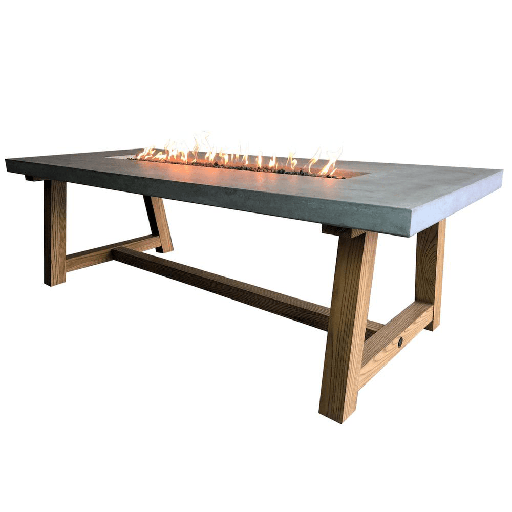 Elementi - Sonoma Workshop Dining Rectangular Fire Pit Table OFG201 - Fire Pit Stock