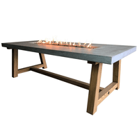 Thumbnail for Elementi - Sonoma Workshop Dining Rectangular Fire Pit Table OFG201 - Fire Pit Stock