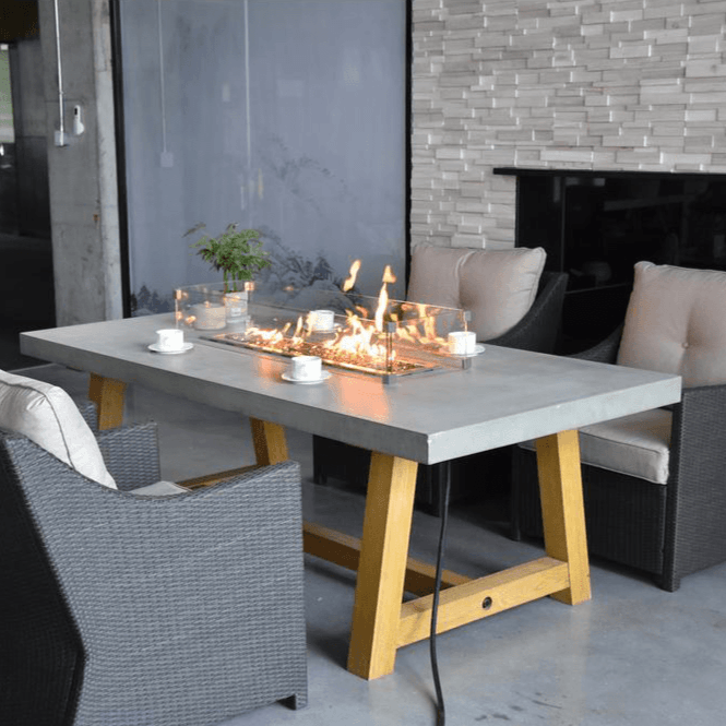 Elementi - Sonoma Workshop Dining Rectangular Fire Pit Table OFG201 - Fire Pit Stock