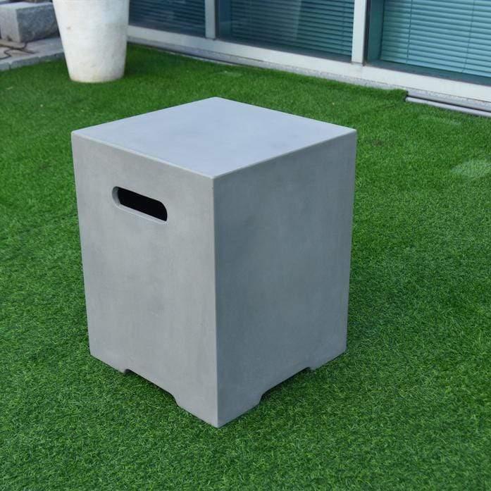 Elementi - Square Concrete Propane Tank Cover ONB01-109 - Fire Pit Stock
