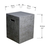 Thumbnail for Elementi - Square Concrete Propane Tank Cover ONB016 - Fire Pit Stock