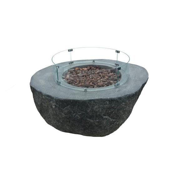 Elementi - Wind Screen Accessory for Lunar and Fiery Rock Fire Tables OFG101-WS - Fire Pit Stock