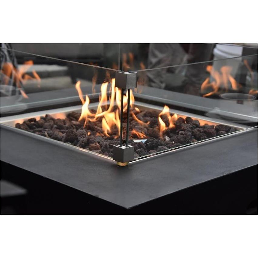 Elementi - Wind Screen Accessory for Manhattan, Birmingham, and Naples Fire Table OFG103-WS - Fire Pit Stock