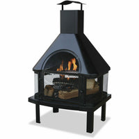 Thumbnail for Endless Summer Black Wood Burning Outdoor Firehouse With Chimney - WAF1013C - Fire Pit Stock