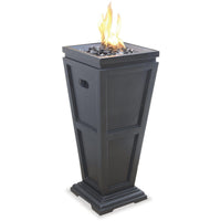 Thumbnail for Endless Summer LP Gas Outdoor Fire Column, Large In Slate Finish - GLT1332SP - Fire Pit Stock