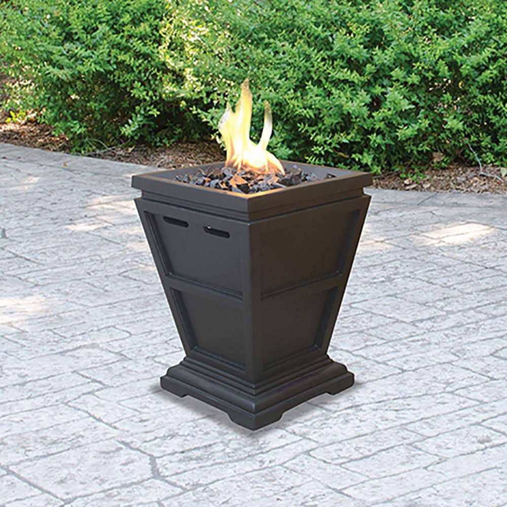 Endless Summer LP Gas Outdoor Fire Column, Small in Slate Finish - GLT1343SP - Fire Pit Stock