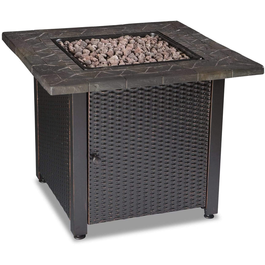 Endless Summer LP Gas Outdoor Fire Pit with 30-in Resin Tile Mantel - GAD1401M - Fire Pit Stock