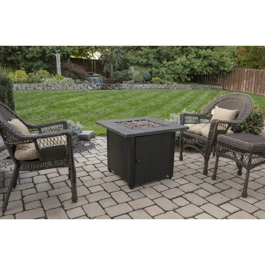 Endless Summer LP Gas Outdoor Fire Pit with 30-in Resin Tile Mantel - GAD1401M - Fire Pit Stock