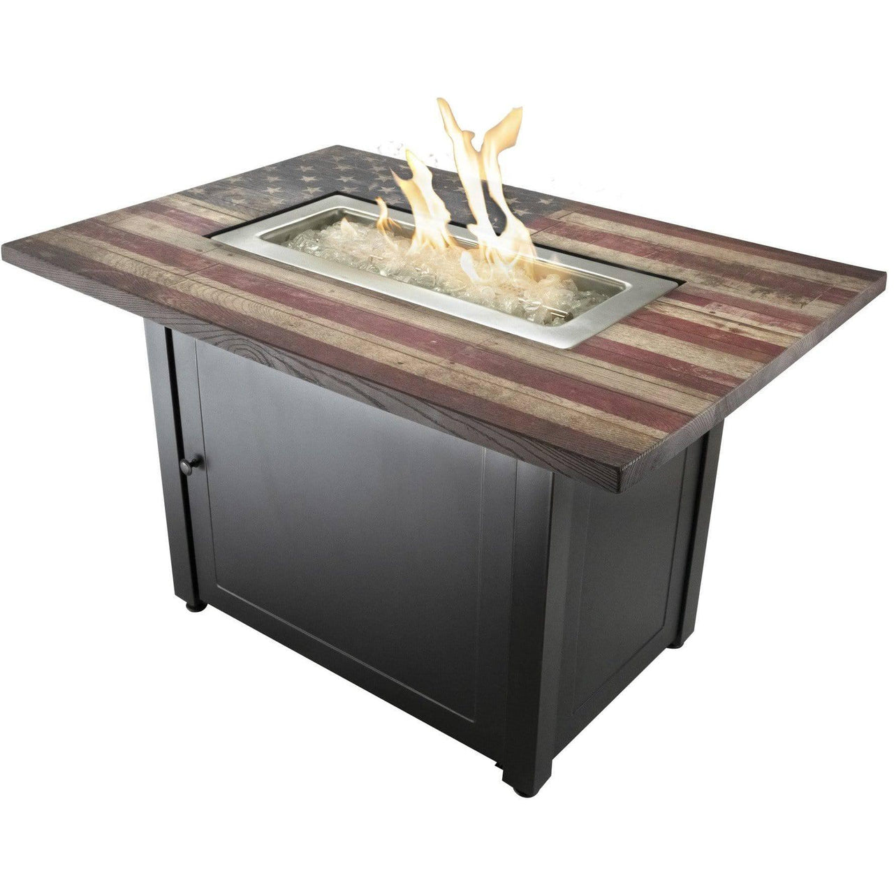 Endless Summer The Americana, 40 x 28 Rectangular Gas Outdoor Fire Pit - GAD17108ES - Fire Pit Stock