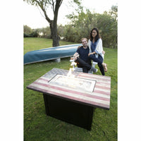 Thumbnail for Endless Summer The Americana, 40 x 28 Rectangular Gas Outdoor Fire Pit - GAD17108ES - Fire Pit Stock