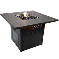 Thumbnail for Endless Summer The Benjamin, Dual Heat LP Gas Outdoor Firepit/Patio Heater with Wood Look Resin Mantel - GAD19106ES - Fire Pit Stock