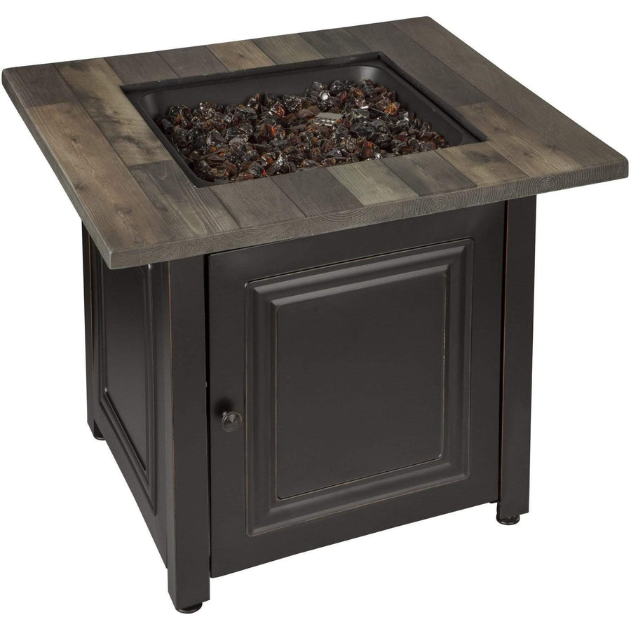 Endless Summer The Burlington, LP Gas Outdoor Fire Pit with Printed Resin Mantel - GAD15285SP - Fire Pit Stock