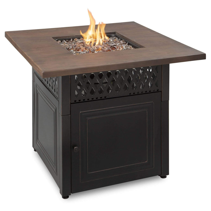 Endless Summer The Donovan, Dual Heat LP Gas Outdoor Fire Pit/Patio Heater with Wood Look Resin Mantel - GAD19102ES - Fire Pit Stock
