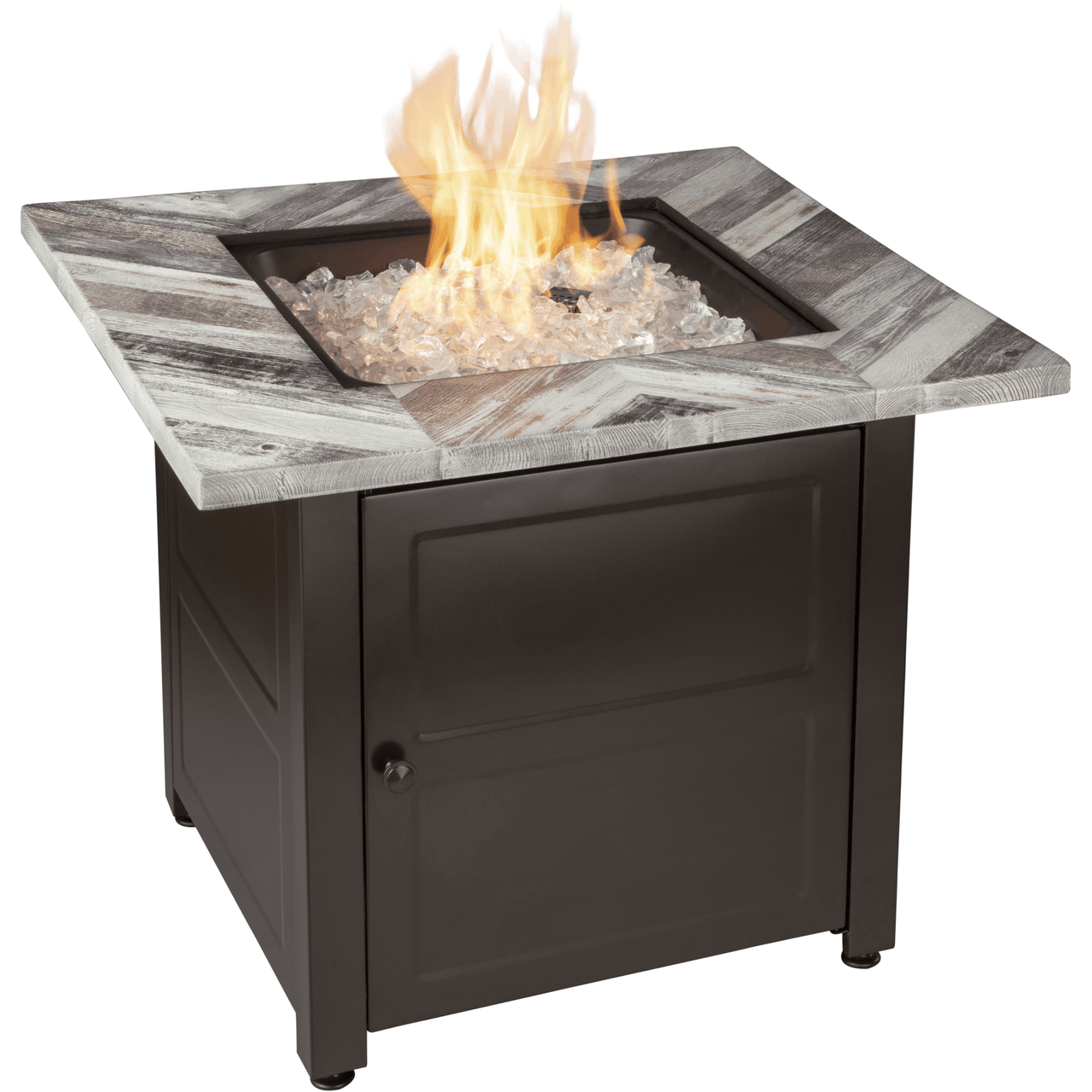 Endless Summer The Duval, LP Gas Outdoor Fire Pit with Printed Resin Mantel - GAD15287SP - Fire Pit Stock