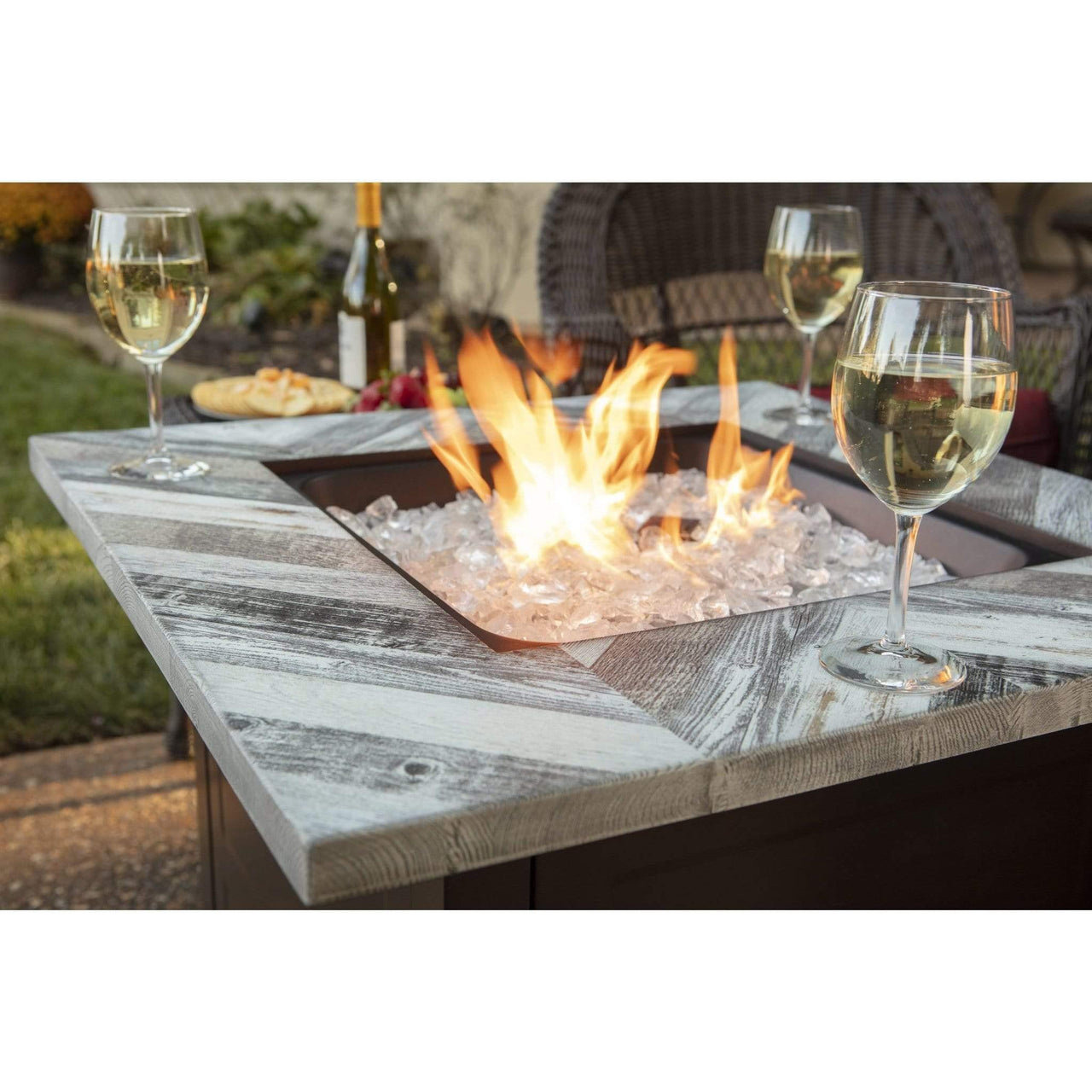 Endless Summer The Duval, LP Gas Outdoor Fire Pit with Printed Resin Mantel - GAD15287SP - Fire Pit Stock