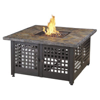 Thumbnail for Endless Summer The Elizabeth, LP Gas Outdoor Fire Pit with 42-in Slate Tile Mantel - GAD15286G - Fire Pit Stock