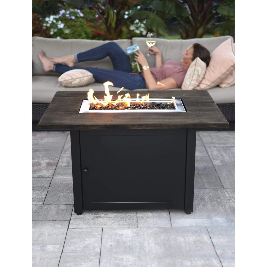 Endless Summer The Marc, 40 x 28 Rectangular Gas Outdoor Fire Pit - GAD17107ES - Fire Pit Stock