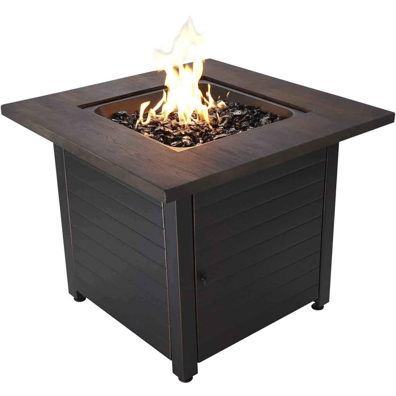 Endless Summer The Spencer, 30" LP Gas Outdoor Fire Pit with Printed Resin Mantel - GAD15297ES - Fire Pit Stock