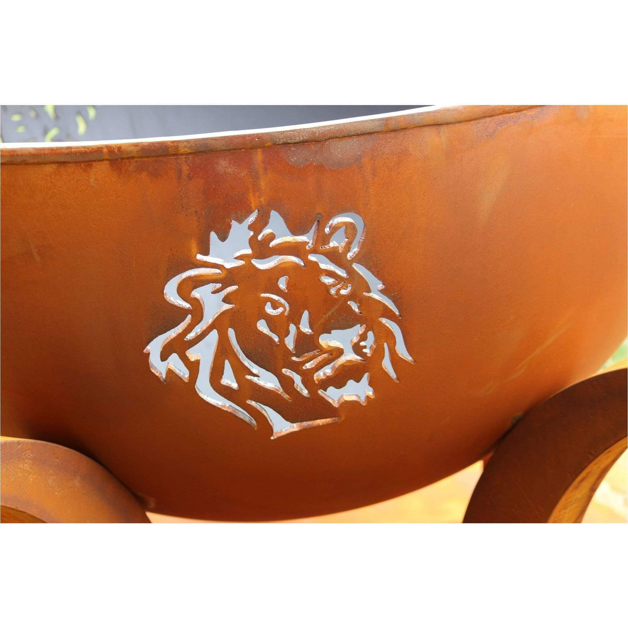 Fire Pit Art - Africa's Big Five 41" Carbon Steel Round Fire Pit - Fire Pit Stock