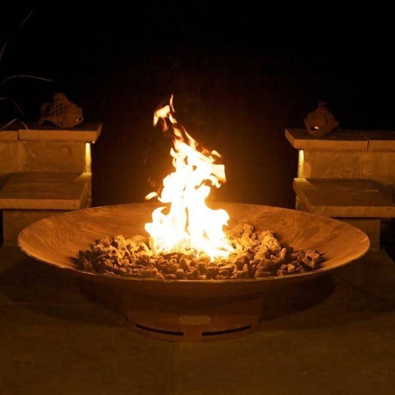 Fire Pit Art - Asia 60" Carbon Steel Fire Pit - Fire Pit Stock