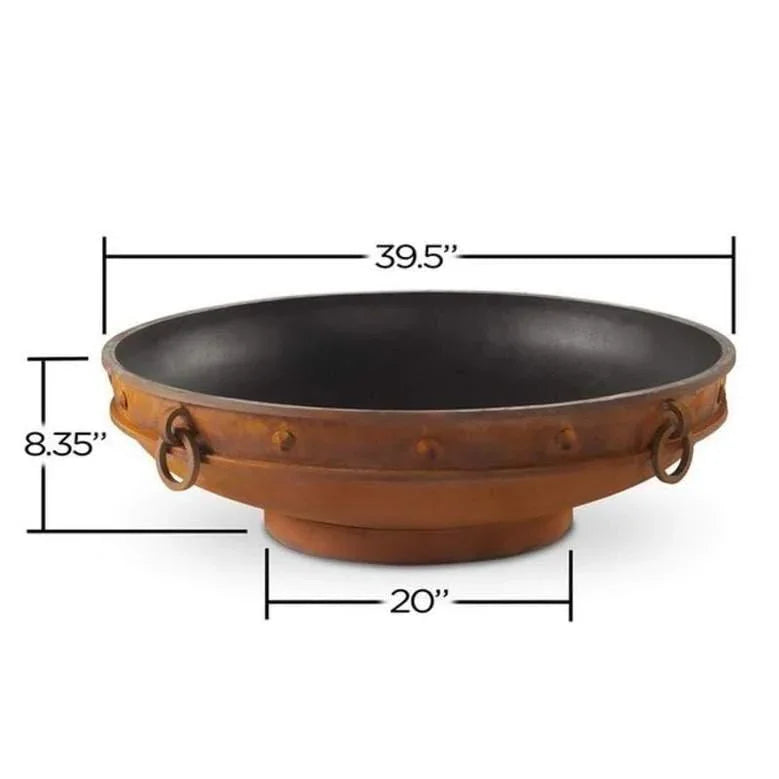Fire Pit Art - Emperor 37" Carbon Steel Round Fire Pit - Fire Pit Stock