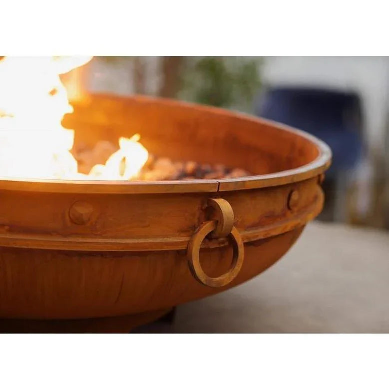 Fire Pit Art - Emperor 37" Carbon Steel Round Fire Pit - Fire Pit Stock