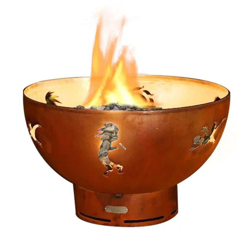 Fire Pit Art - Kokopelli 36" Carbon Steel Fire Pit - Fire Pit Stock