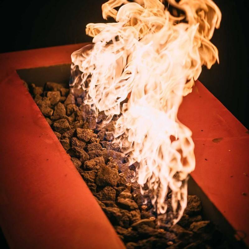 Fire Pit Art - Linear 48" Carbon Steel Fire Pit - Fire Pit Stock
