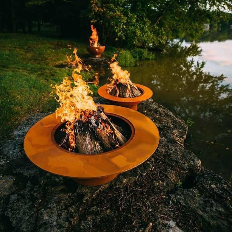 Fire Pit Art carbon steel fire pit patina